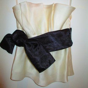 WHITE HOUSE BLACK MARKET SILK BRIDAL BUSTIER TOP